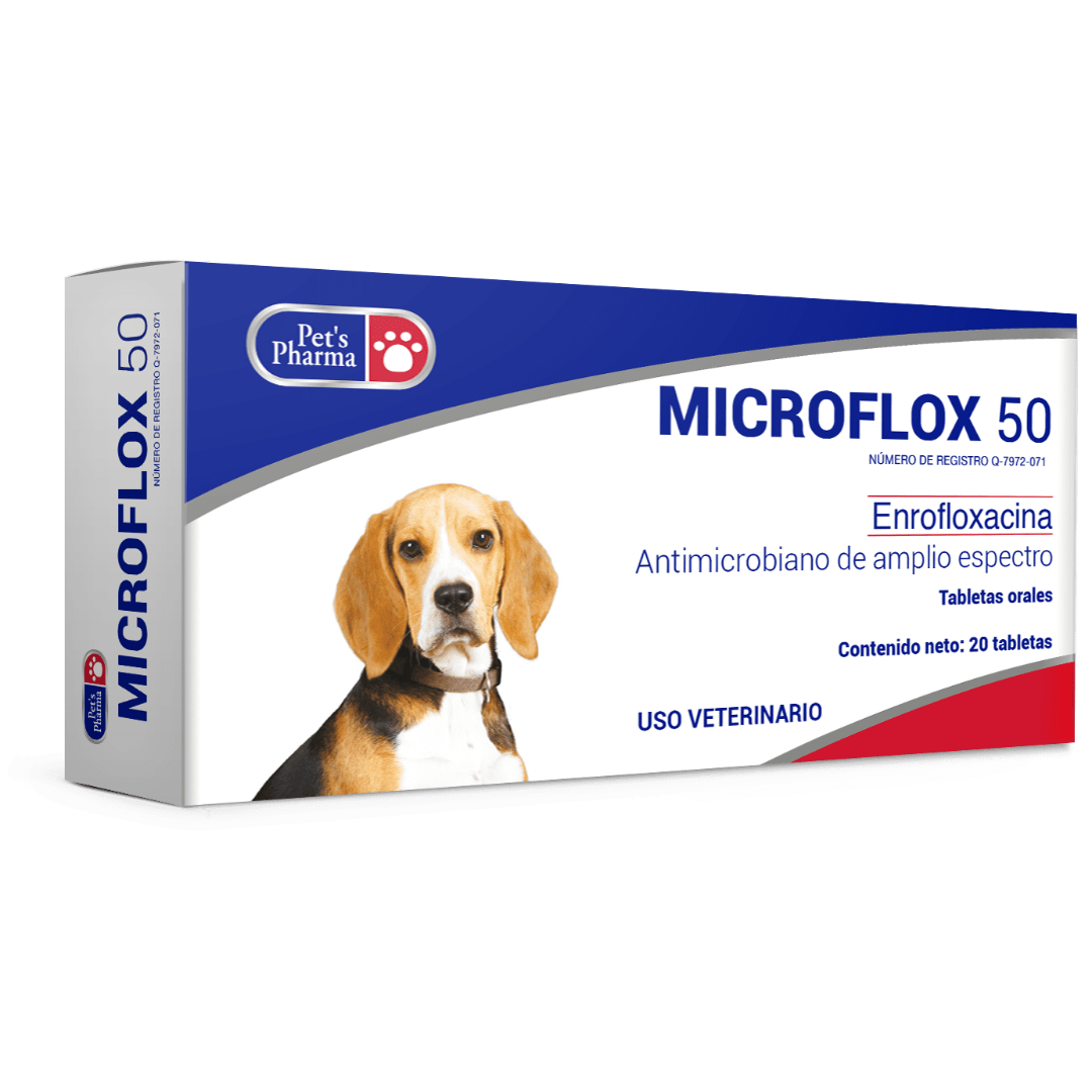 Microflox 50 - 20 Tabletas Pet's Pharma Microflox 50 - 20 Tabletas Pet's Pharma